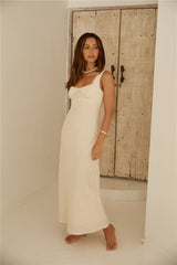 Lemon Squeeze Maxi Dress Beige