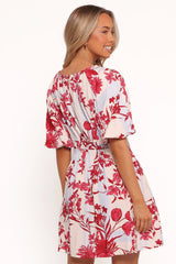 Simmons Mini Dress - Fuchsia Floral
