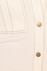 Hailey Denim Mini Dress - White Denim