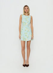 Alfalfa Mini Dress Blue Floral