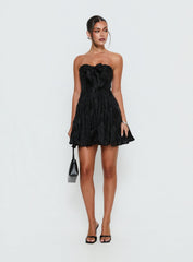 Loulani Strapless Mini Dress Black