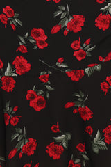 Mariska Long Sleeve Mini Dress - Rose Print