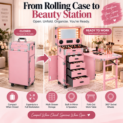 Rolling Manicure Table Makeup Station!