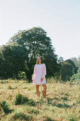 Micaela Long Sleeve Mini Dress - Pink