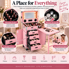 Rolling Manicure Table Makeup Station!