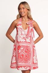 Nicoletta Mini Dress - Red