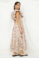 Celestial Paradise Maxi Dress Beige