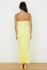 Josephine Strapless Maxi Dress Yellow
