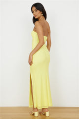 Josephine Strapless Maxi Dress Yellow