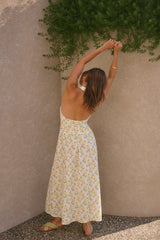 Limoncello Halter Maxi Dress Yellow