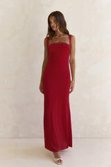 Spring In The Clouds Maxi Dress Burgundy