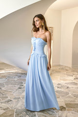 Stars From Ciel Strapless Maxi Dress Blue