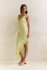 Imaginations Mesh Maxi Dress Yellow