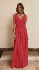 Sanya Maxi Dress - Red