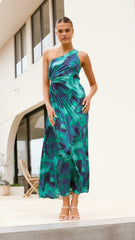 Laken Maxi Dress - Green Print