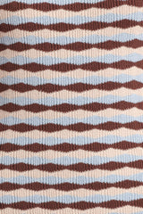 Elfrida Knit Mini Dress - Blue/Brown