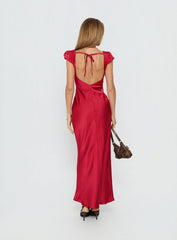 Forest Hill Backless Maxi Dress Red