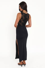 Tinashe Lace Midi Dress - Black