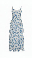 Luciana Tiered Floral Midi Dress
