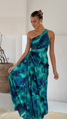 Laken Maxi Dress - Green Print