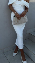 Holly Midi Dress - White