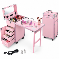 Rolling Manicure Table Makeup Station!