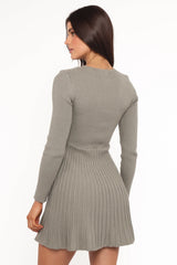 Darlina Long Sleeve Mini Dress - Olive