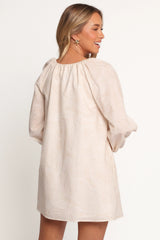 Walker Smock Mini Dress - Tan Swirl
