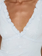 Feeling Alive Tie Back Mini Dress Blue