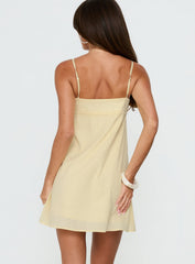 Lunya Mini Dress Lemon
