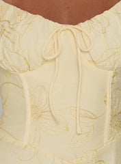 Members Only Maxi Dress Lemon
