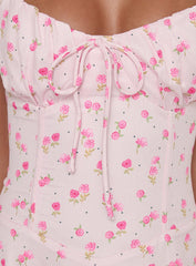 Members Only Maxi Dress Soft Pink Floral