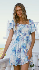 Molly Mini Dress - Ocean Bloom