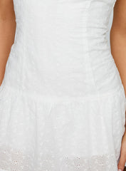 Veyla Frill Playsuit White