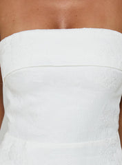 Dakhoda Strapless Mini Dress White