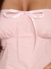 Melaina Bubble Hem Mini Dress Pink