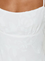 Avienna Maxi Dress White Burnout