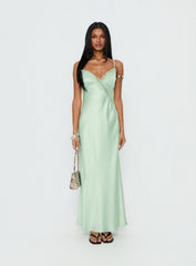 Madelene Lace V Neck Maxi Dress Jelly Mint