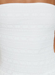 Emarie Strapless Mini Dress White