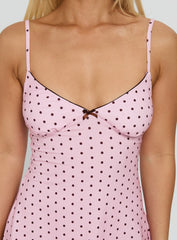 Sleep Schedule Sleep Mini Dress Pink Polka