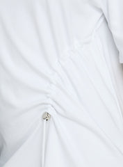 Agnessa Ruched Detail Mini Dress White
