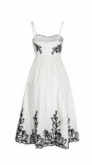 Elara Embroidered Midi Dress