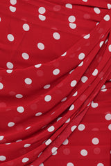 Kristen Strapless Mini Dress - Red Polka Dot