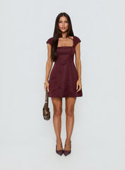 Mariza Mini Dress Wine