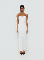 Avienna Maxi Dress White Burnout