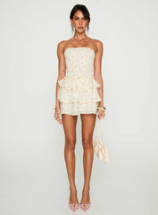 Sunkiss Frill Mini Dress Floral