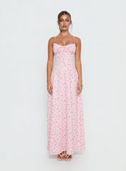Members Only Maxi Dress Soft Pink Floral
