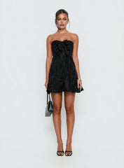 Loulani Strapless Mini Dress Black