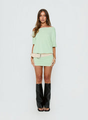 Ashlinn Off Shoulder Drapey Mini Dress Jelly Mint