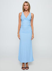 Mesmerise Halter Maxi Dress Blue